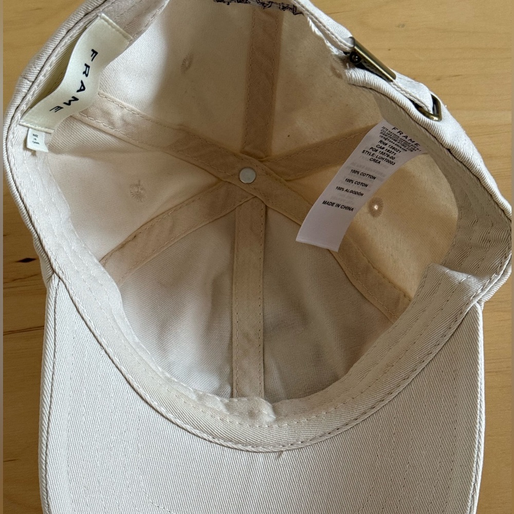 Frame x Ritz Paris cotton hat in Ecru - Picture 6 of 8
